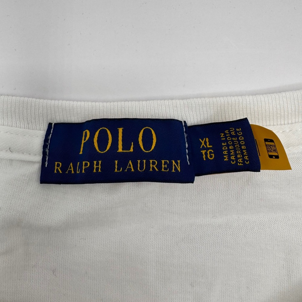 Polo Ralph Lauren Men's XL White‎ Graphic T Shirt Big Pony Logo Crew Neck - Picture 2 of 7